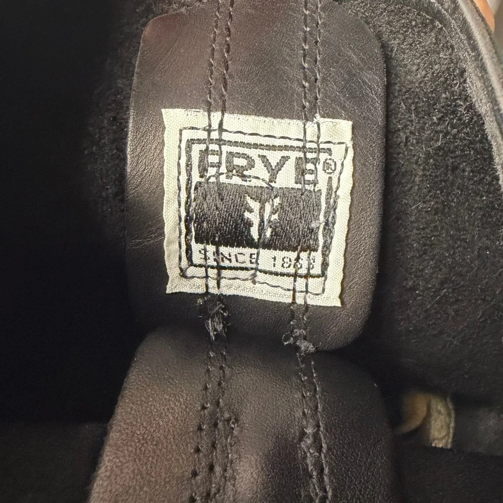 VTG Frye Harness 8R Men's 11M Black Leather Engineer Boots Made in USA Moto Work